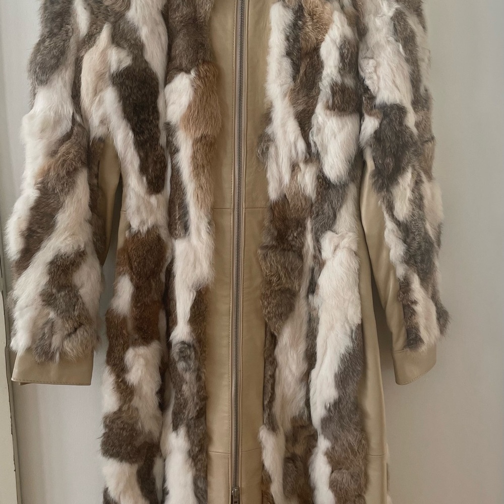 bebe Genuine Rabbit Fur Jacket